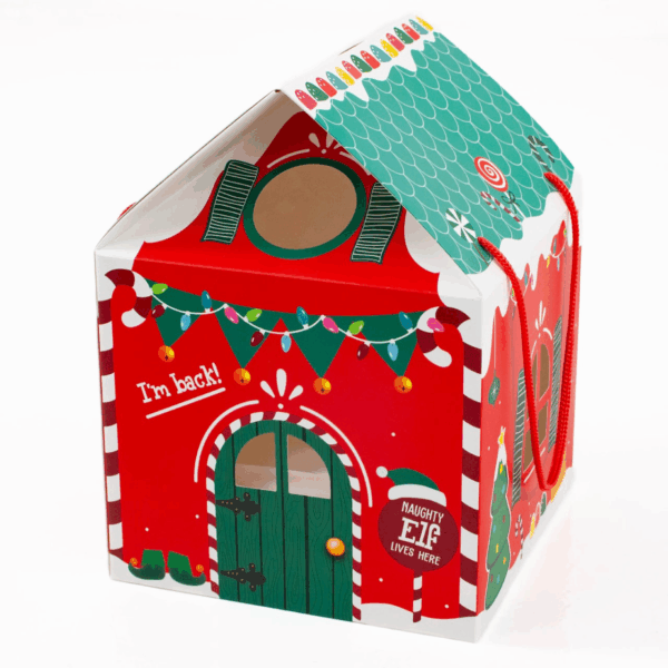 Elf Arrival Flat-Pack Set – 12" Elf, Personalised Santa Letter & Gift Box - Image 2