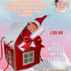 Elf Arrival Flat-Pack Set – 12" Elf, Personalised Santa Letter & Gift Box